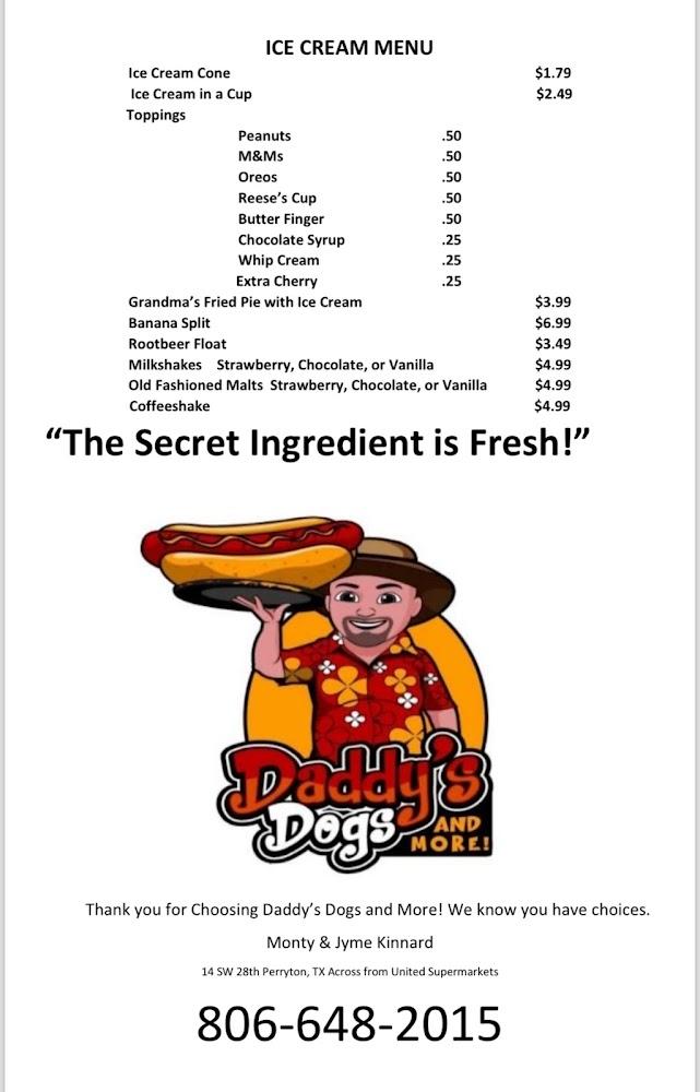 Daddy's Dogs and More Menu image 1